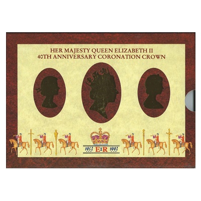 1993 £5 BU Coin Pack – HM QEII 40th Anniversary Coronation - Click Image to Close